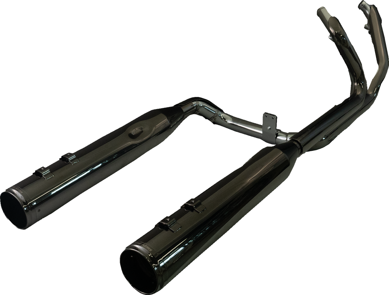 KHROME WERKS 2-into-1-into-2 Dominator-SR Exhaust System - Eclipse - Without End Caps - Twin Cam Touring 201830-SR