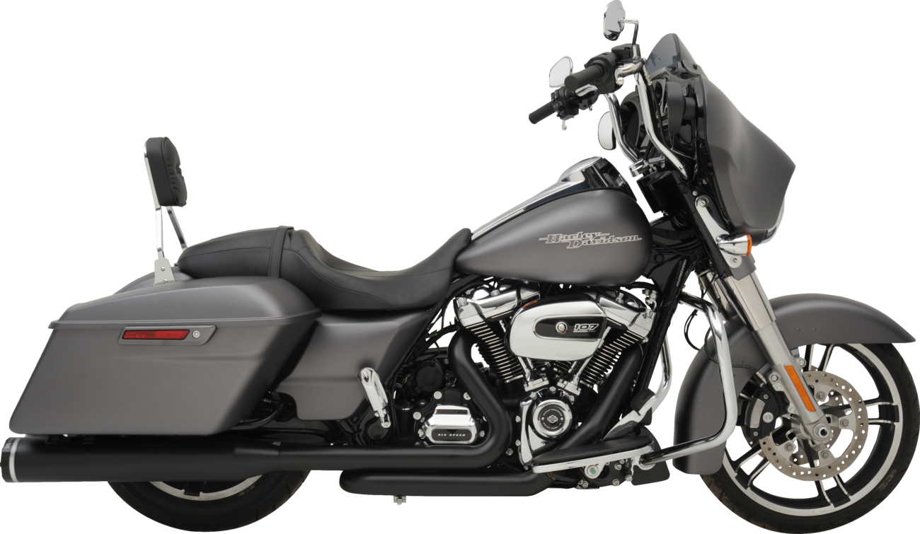 KHROME WERKS 2-into-1-into-2 Dominator-SR Exhaust System - Black - Without End Caps - M8 Touring 200810A-SR
