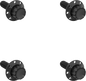 ARLEN NESS Bolt Kit - Windshield - Titanium - 12-Point - Black 300-840