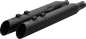 KHROME WERKS HP-Plus® Slip-On Mufflers - 4" - M8 - Slash Up with Ripper Baffle - Black 40FSL-1012-BLK