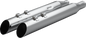 KHROME WERKS HP-Plus® Slip-On Mufflers - 4" - M8 - Slash Up with Ripper Baffle - Chrome 40FSL-1012-CHR