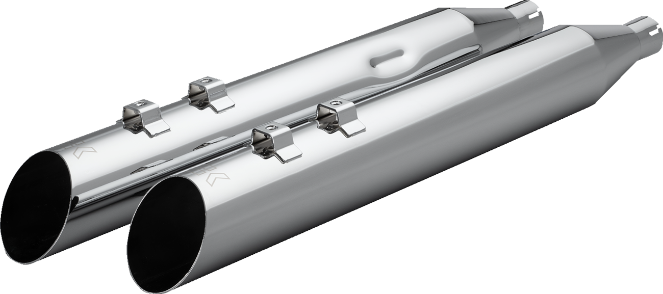 KHROME WERKS HP-Plus® Slip-On Mufflers - Slash Up - 4" - Trike/Twin Cam - Chrome 40FSL-1021-CHR