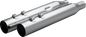 KHROME WERKS HP-Plus® Slip-On Mufflers - 4" - Straight Cut with Ripper Baffle - M8 - Chrome 40FST-1012-CHR