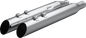 KHROME WERKS HP-Plus® Slip-On Mufflers - Slash-Up - 4" - M8 - Chrome 40FSL-1011-CHR