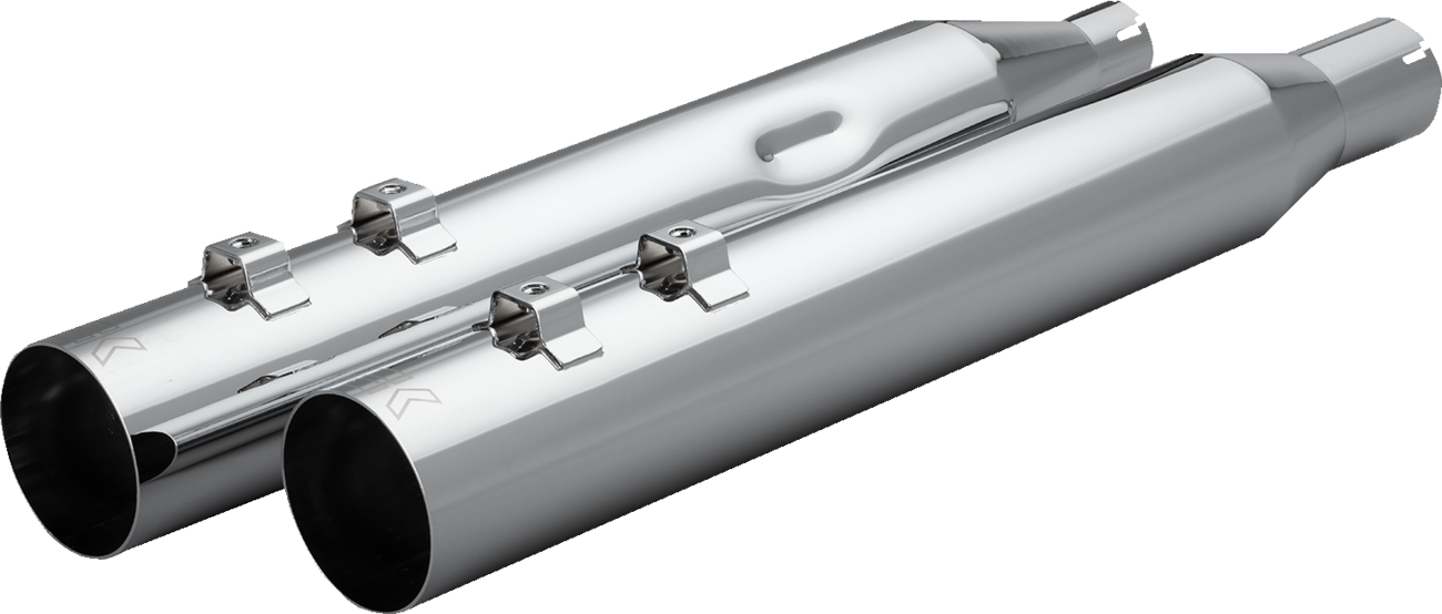 KHROME WERKS HP-Plus® Slip-On Mufflers - Straight Cut - 4" - M8 - Chrome 40FST-1011-CHR