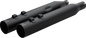 KHROME WERKS HP-Plus® Slip-On Mufflers - Straight Cut - 4" - M8 - Black 40FST-1011-BLK