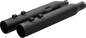 KHROME WERKS HP-Plus® Slip-On Mufflers - 4" - Straight Cut with Ripper Baffle - M8 - Black 40FST-1012-BLK