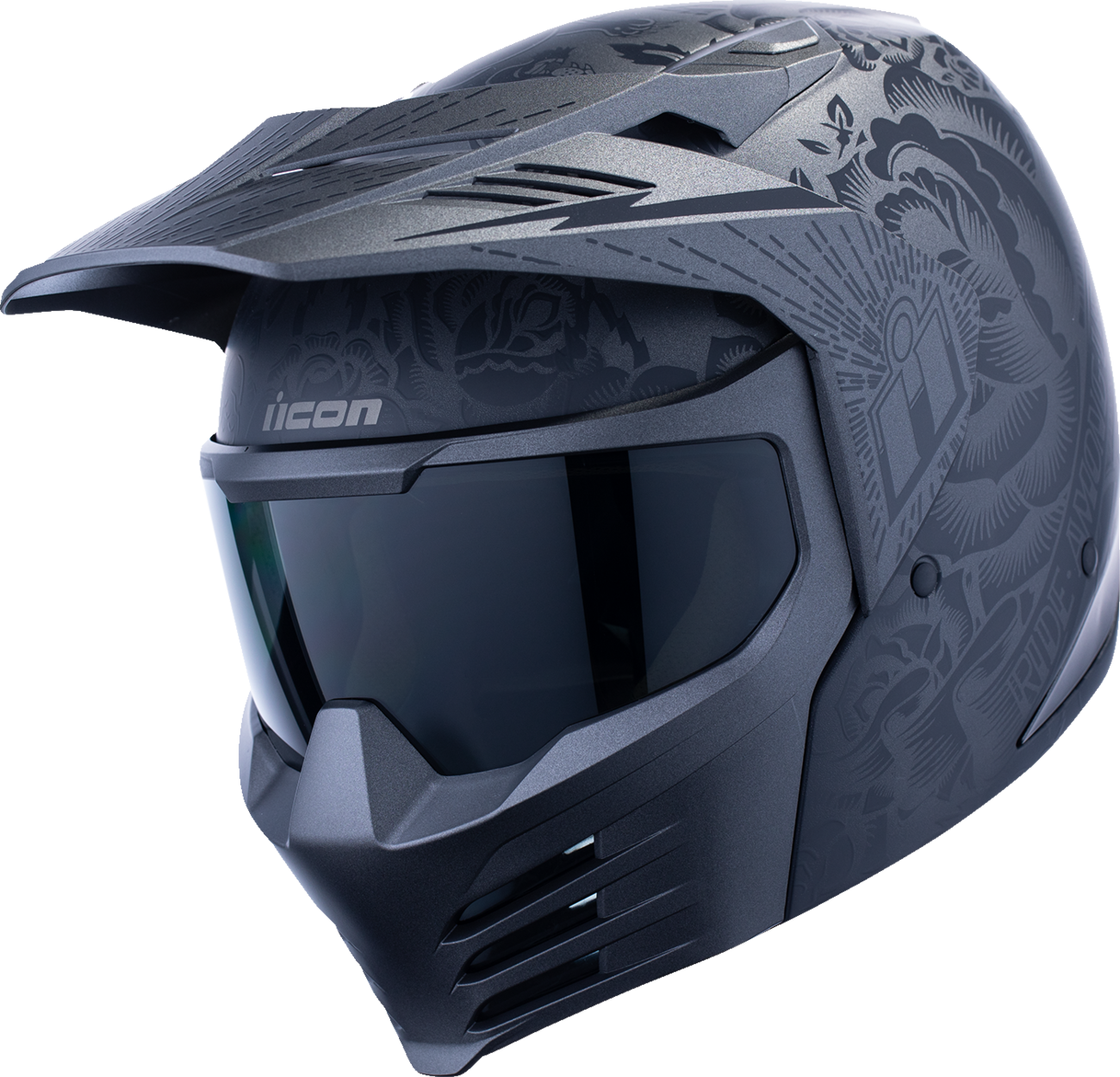 ICON Elsinore™ Helmet - Darkgard - Black - XL 0101-18342