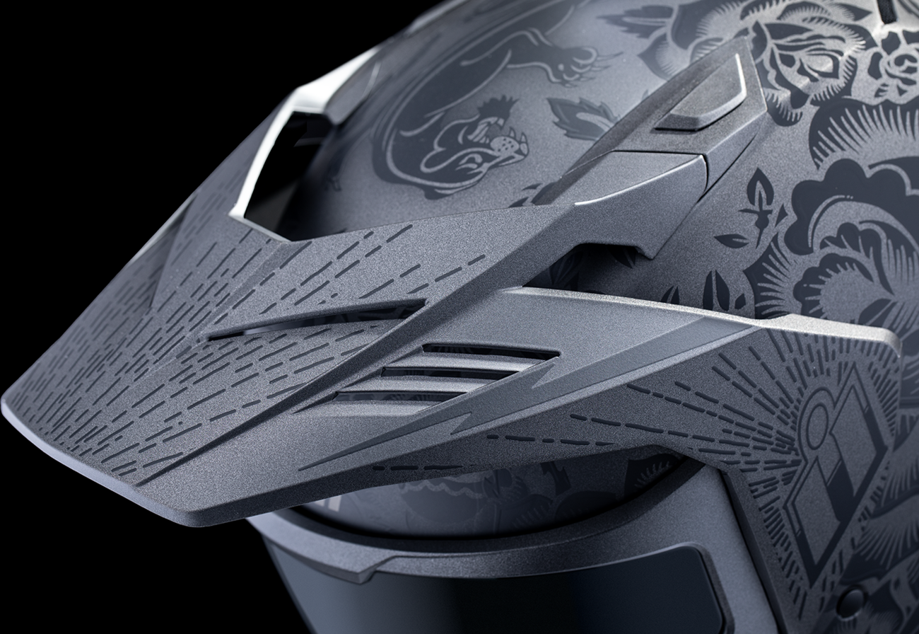 ICON Elsinore™ Helmet - Darkgard - Black - Large 0101-18341