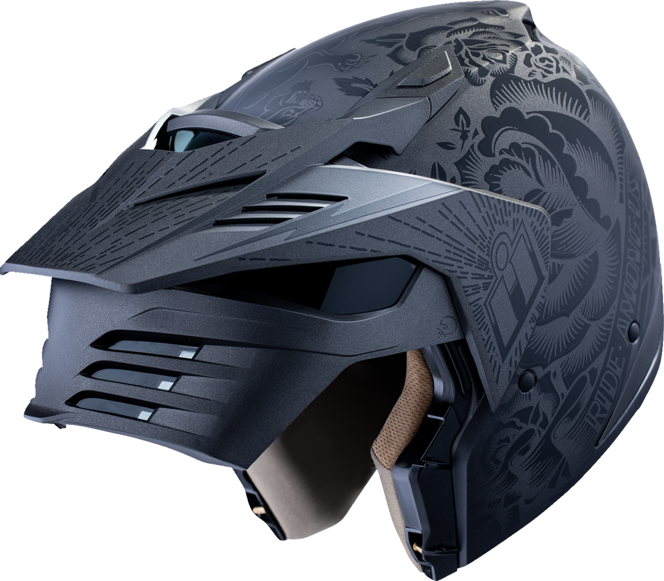 ICON Elsinore™ Helmet - Darkgard - Black - Large 0101-18341