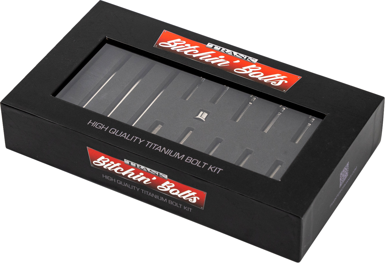TRASK Bitchin' Bolts Hardware Kit - Titanium - M8 - Primary Cover TM-1050-G
