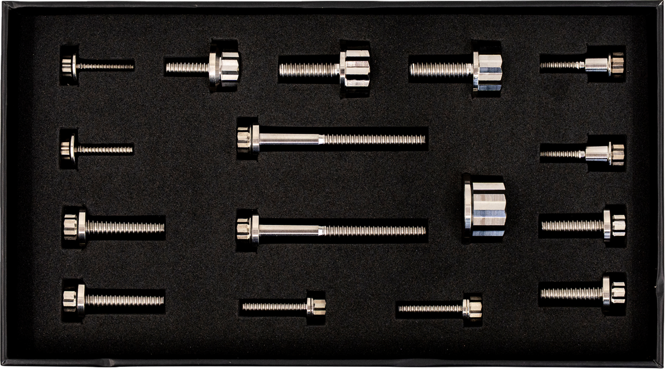 TRASK Bitchin' Bolts Hardware Kit - Titanium - M8 - Peg Mount TM-1050-F