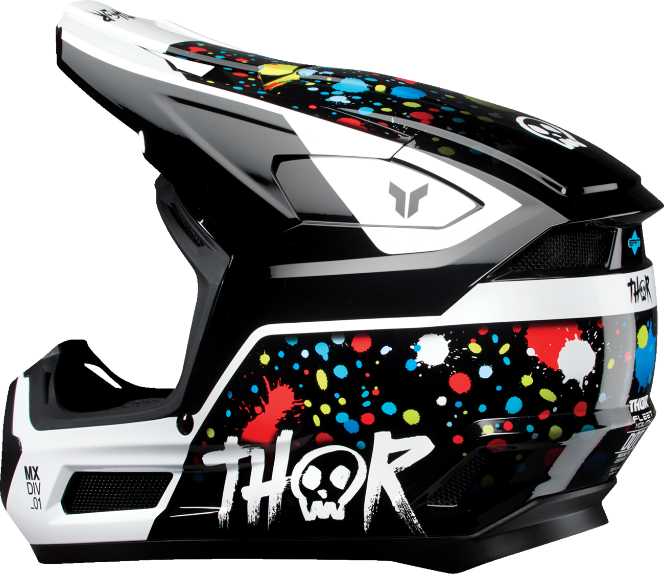 THOR Youth Fleet Helmet - Splat - Black - Medium 0111-1766