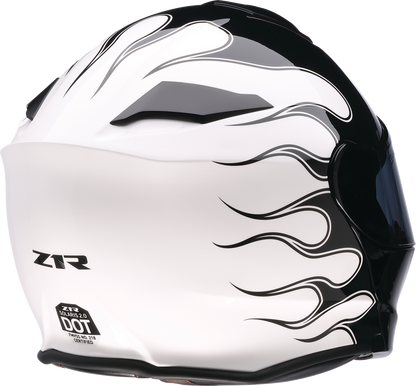 Z1R Solaris 2.0 Modular Helmet - Flame - Black/White - XS 0100-2658