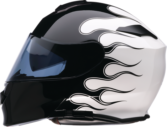 Z1R Solaris 2.0 Modular Helmet - Flame - Black/White - Small 0100-2659