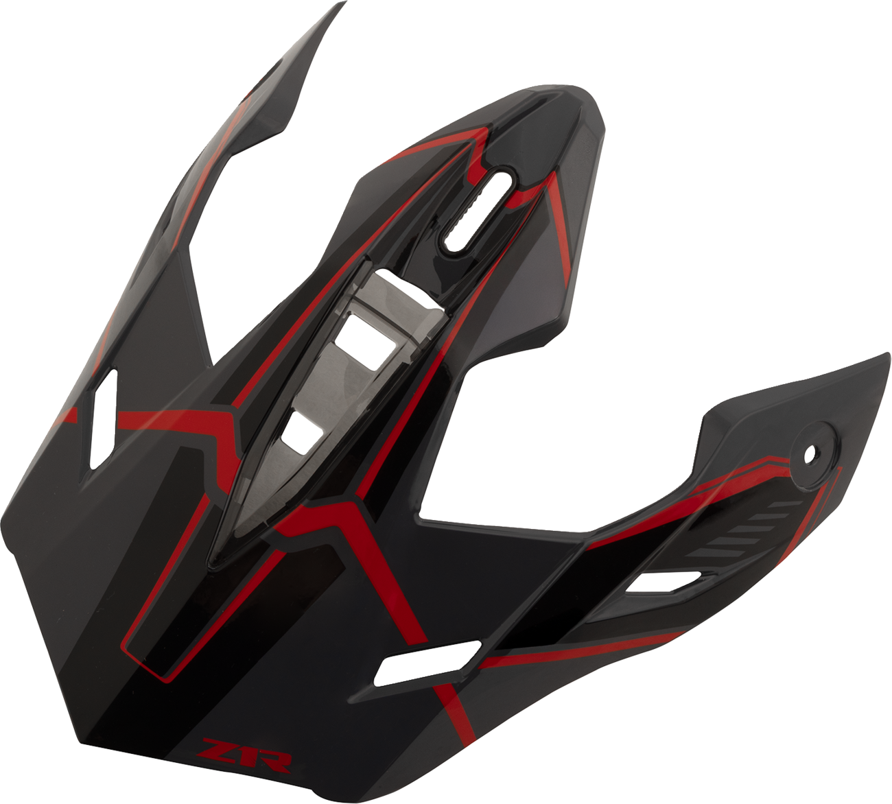 Z1R Range 2.0 Peak Replacement for Voyager and Rotor Helmets - Black and Red (Part #0132-1912)