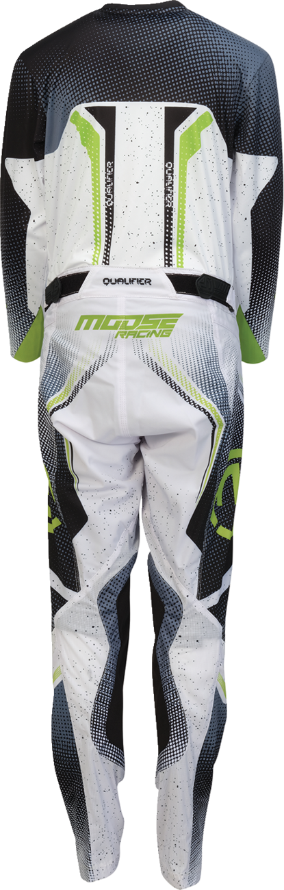 MOOSE OFFROAD Youth Qualifier® Pants - White/Black/Green - US 22 2903-2667