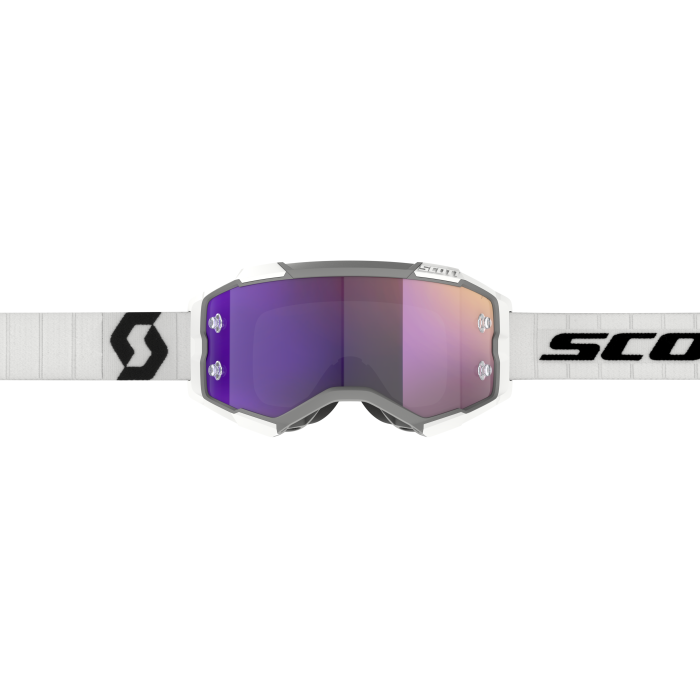 GOGGLE FURY WHITE/BLACK - PURPLE CHROME WORKS