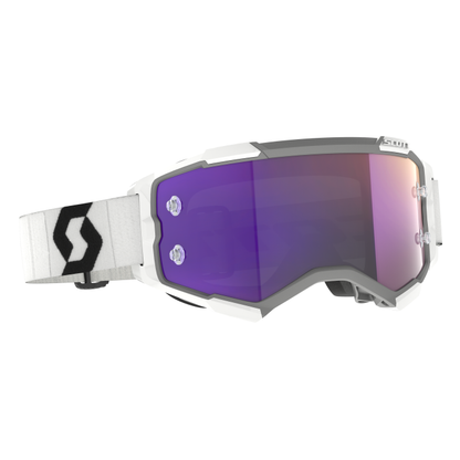 GOGGLE FURY WHITE/BLACK - PURPLE CHROME WORKS