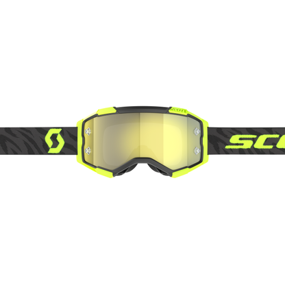 GOGGLE FURY ZEBRA BLACK/NEON YELLOW - YELLOW CHROME WORKS
