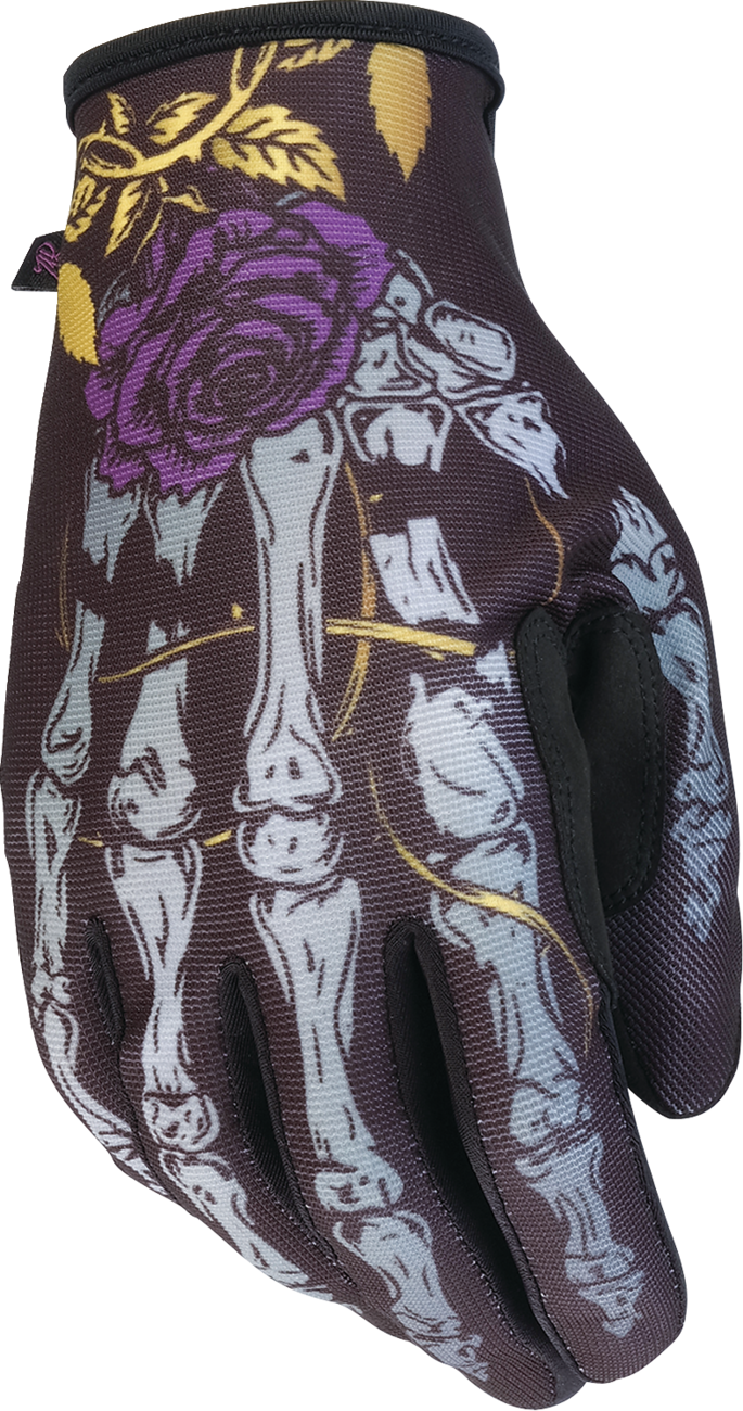 Z1R Women's Reflective Bone Gloves - Black - Medium 3302-1029