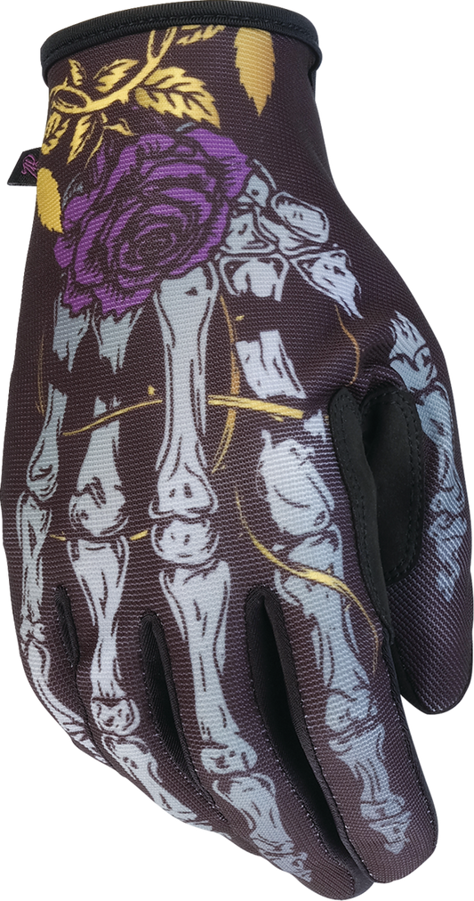 Z1R Women's Reflective Bone Gloves - Black - Large 3302-1031