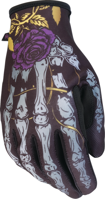 Z1R Women's Reflective Bone Gloves - Black - 2XL 3302-1033