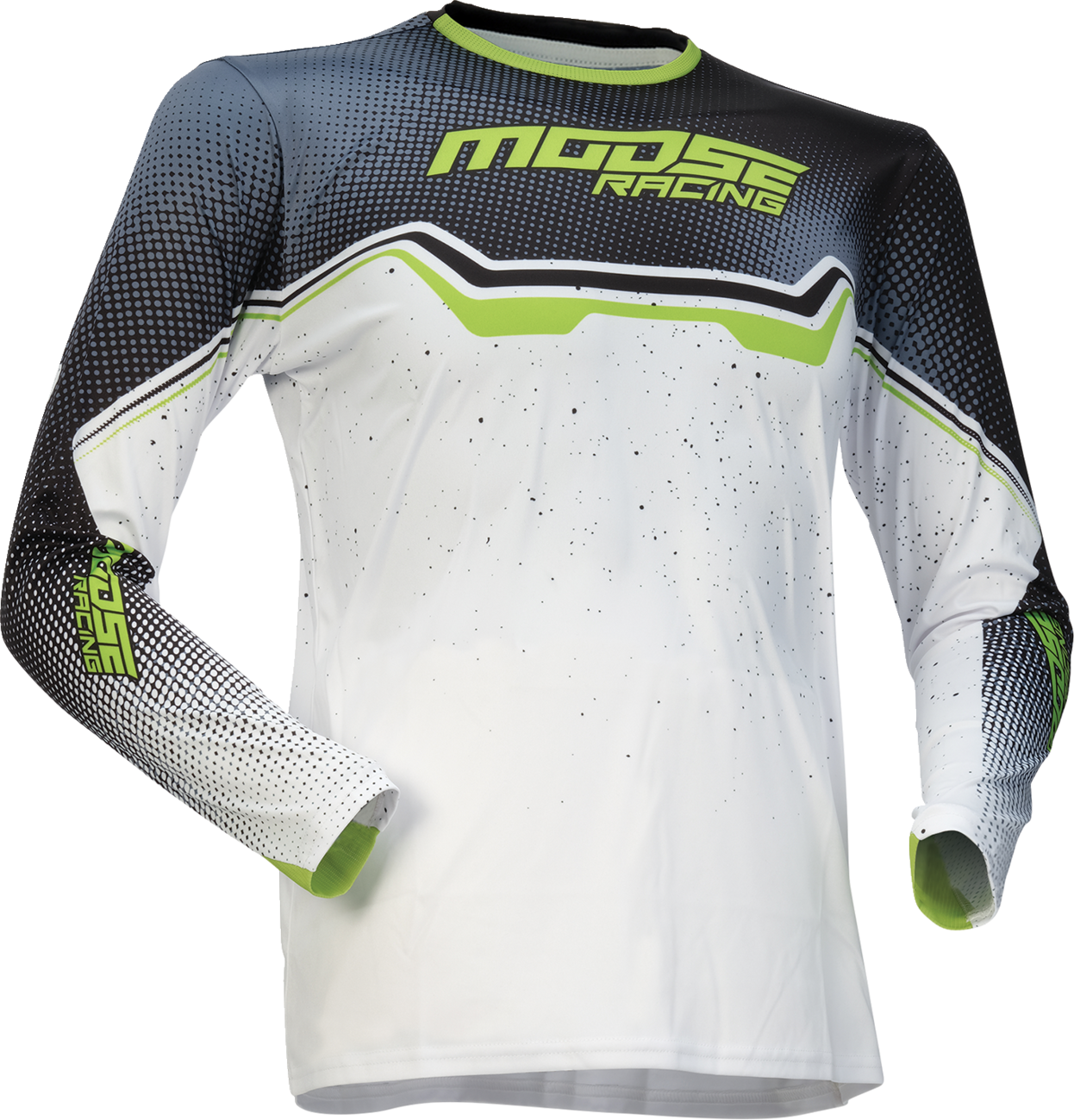 MOOSE OFFROAD Youth Qualifier® Jersey - White/Black/Green - Small 2912-2639