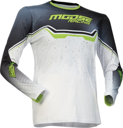 MOOSE OFFROAD Youth Qualifier® Jersey - White/Black/Green - Small 2912-2639