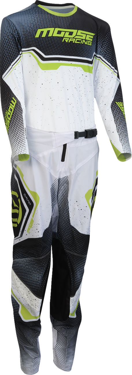 MOOSE OFFROAD Youth Qualifier® Jersey - White/Black/Green - Small 2912-2639