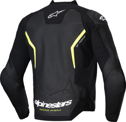 ALPINESTARS GP Force v2 Airflow Leather Jacket - Black/Yellow Fluo - US 44 / EU 54 3100326-155-54