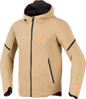 ALPINESTARS Aeroshell Waterproof Jacket - Dark Khaki/Black/Orange Fluo - 2XL 3200226-8038-2X