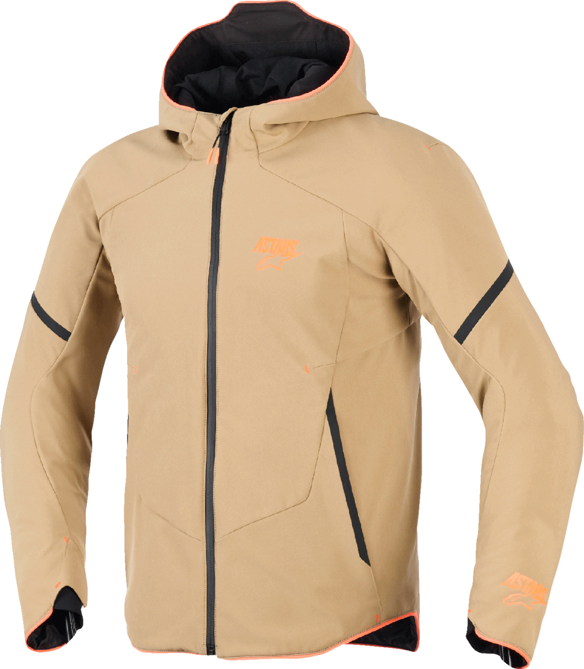 ALPINESTARS Aeroshell Waterproof Jacket - Dark Khaki/Black/Orange Fluo - 3XL 3200226-8038-3X