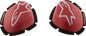 ALPINESTARS GP Tech Knee Sliders - Red/White 6400126-32