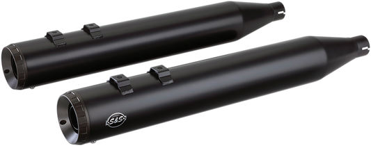 S&S CYCLE Grand National Slip-On Mufflers - Black - FLT '95-'16 550-0690