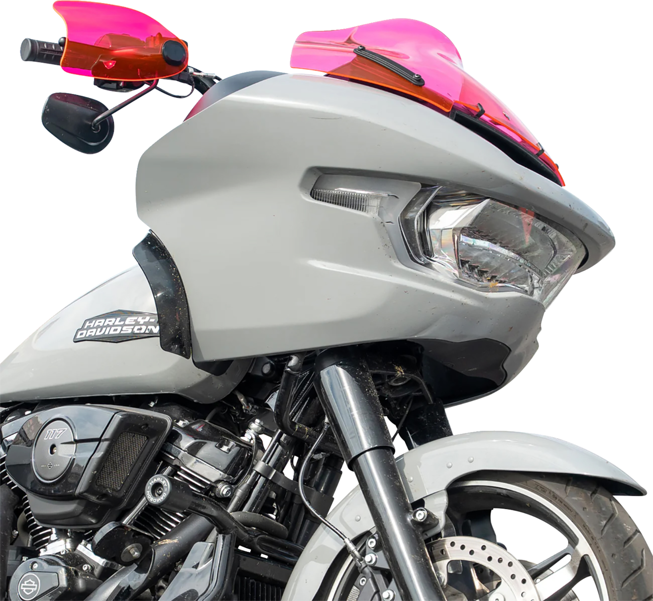 KLOCK WERKS Flare® Handguards - Harley-Davidson Hydraulic Clutch - Pink Ice KWS-01-0124-HC