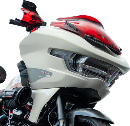 KLOCK WERKS Flare® Handguards - Harley-Davidson Cable Clutch - Red KWS-01-0129-CC