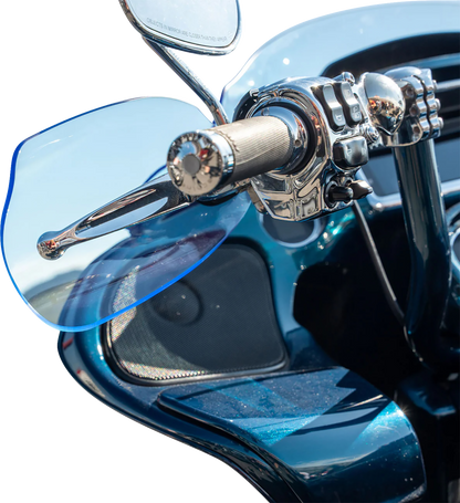 KLOCK WERKS Flare® Handguards - Harley-Davidson Cable Clutch - Blue Ice KWS-01-0128-CC
