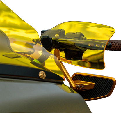 KLOCK WERKS Flare® Handguards - Harley-Davidson Cable Clutch - Yellow KWS-01-0131-CC