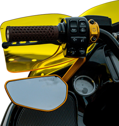 KLOCK WERKS Flare® Handguards - Harley-Davidson Cable Clutch - Yellow KWS-01-0131-CC