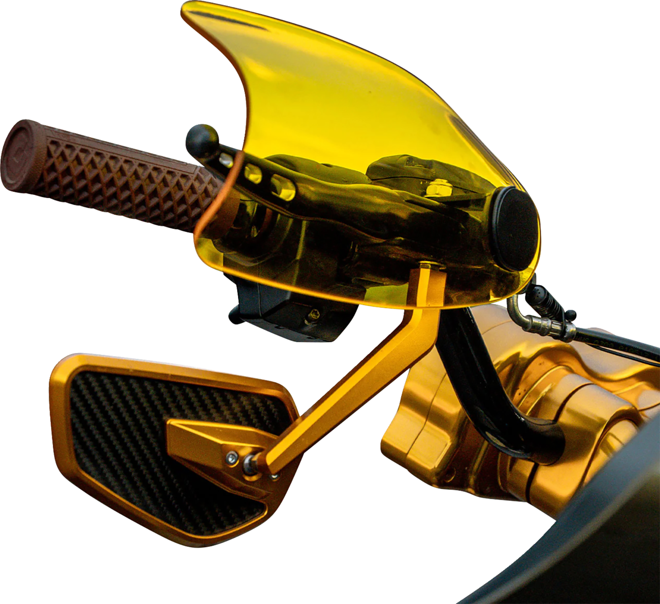 KLOCK WERKS Flare® Handguards - Harley-Davidson Hydraulic Clutch - Yellow KWS-01-0131-HC