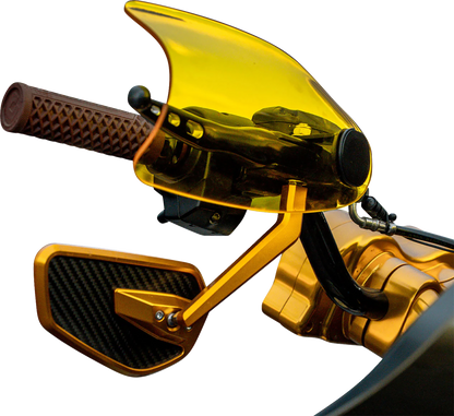 KLOCK WERKS Flare® Handguards - Harley-Davidson Hydraulic Clutch - Yellow KWS-01-0131-HC