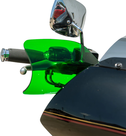 KLOCK WERKS Flare® Handguards - Harley-Davidson Cable Clutch - Green KWS-01-0132-CC