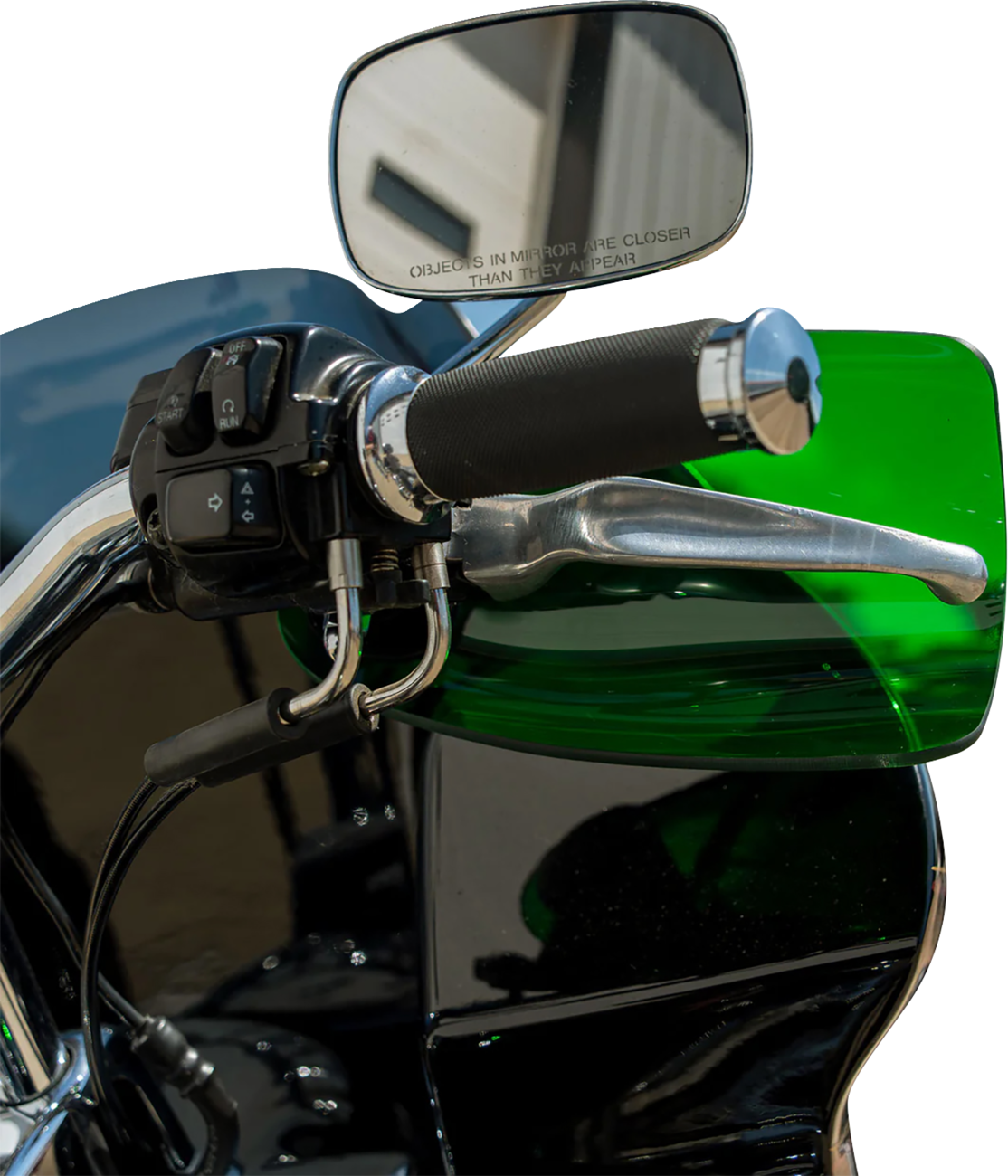 KLOCK WERKS Flare® Handguards - Harley-Davidson Hydraulic Clutch - Green KWS-01-0132-HC