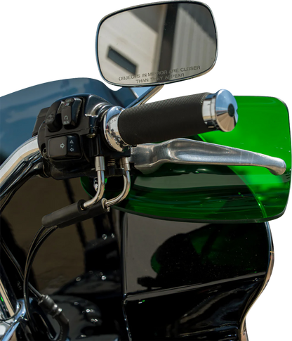 KLOCK WERKS Flare® Handguards - Harley-Davidson Hydraulic Clutch - Green KWS-01-0132-HC
