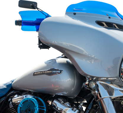 KLOCK WERKS Flare® Handguards - Harley-Davidson Cable Clutch - Blue KWS-01-0133-CC