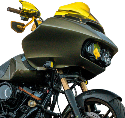 KLOCK WERKS Flare® Handguards - Harley-Davidson Hydraulic Clutch - Yellow KWS-01-0131-HC