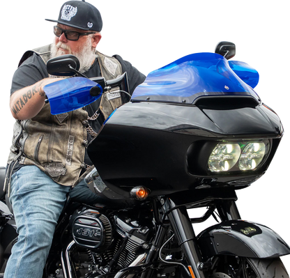 KLOCK WERKS Flare® Handguards - Harley-Davidson Hydraulic Clutch - Blue KWS-01-0133-HC