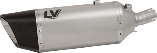 LEOVINCE LV-14 R Slip-On Muffler - Titanium - Kawasaki Ninja 400/500 15607TU