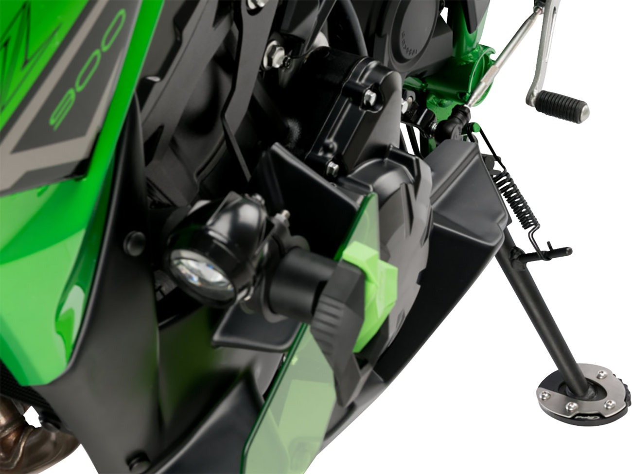 PUIG HI-TECH PARTS Kickstand Pad Extension - Kawasaki - Ninja/Versys/Z 20198N